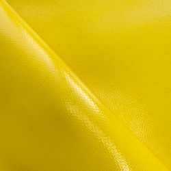 Ткань ПВХ 600 гр/м2 плотная, Жёлтый (Ширина 150см), на отрез  в Оренбурге