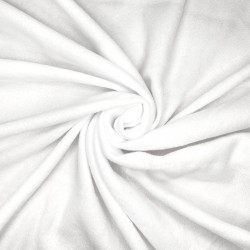 Ткань Флис Односторонний 130 гр/м2, цвет Белый (на отрез)  в Оренбурге