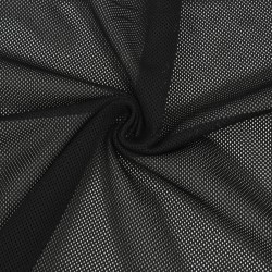 Трикотажная Сетка 75 г/м2, цвет Черный (на отрез)  в Оренбурге