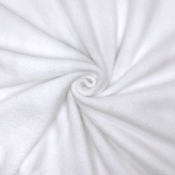 Ткань Флис Двусторонний 280 гр/м2, цвет Белый (на отрез)  в Оренбурге