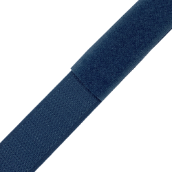 Контактная лента 25мм цвет Синий (велькро-липучка, на отрез)  в Оренбурге
