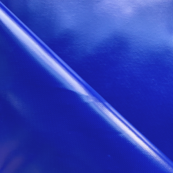 Ткань ПВХ 450 гр/м2, Синий (Ширина 160см), на отрез  в Оренбурге