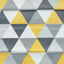 Интерьерная ткань Дак (DUCK), принт &quot;Треугольники&quot; (на отрез)  в Оренбурге