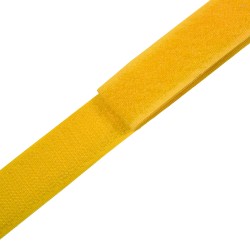 Контактная лента 25мм цвет Жёлтый (велькро-липучка, на отрез)  в Оренбурге