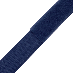 Контактная лента 25мм цвет Тёмно-Синий (Велькро-липучка), на отрез  в Оренбурге