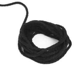 Шнур для одежды тип 2, цвет Чёрный (плетено-вязаный/полиэфир)  в Оренбурге
